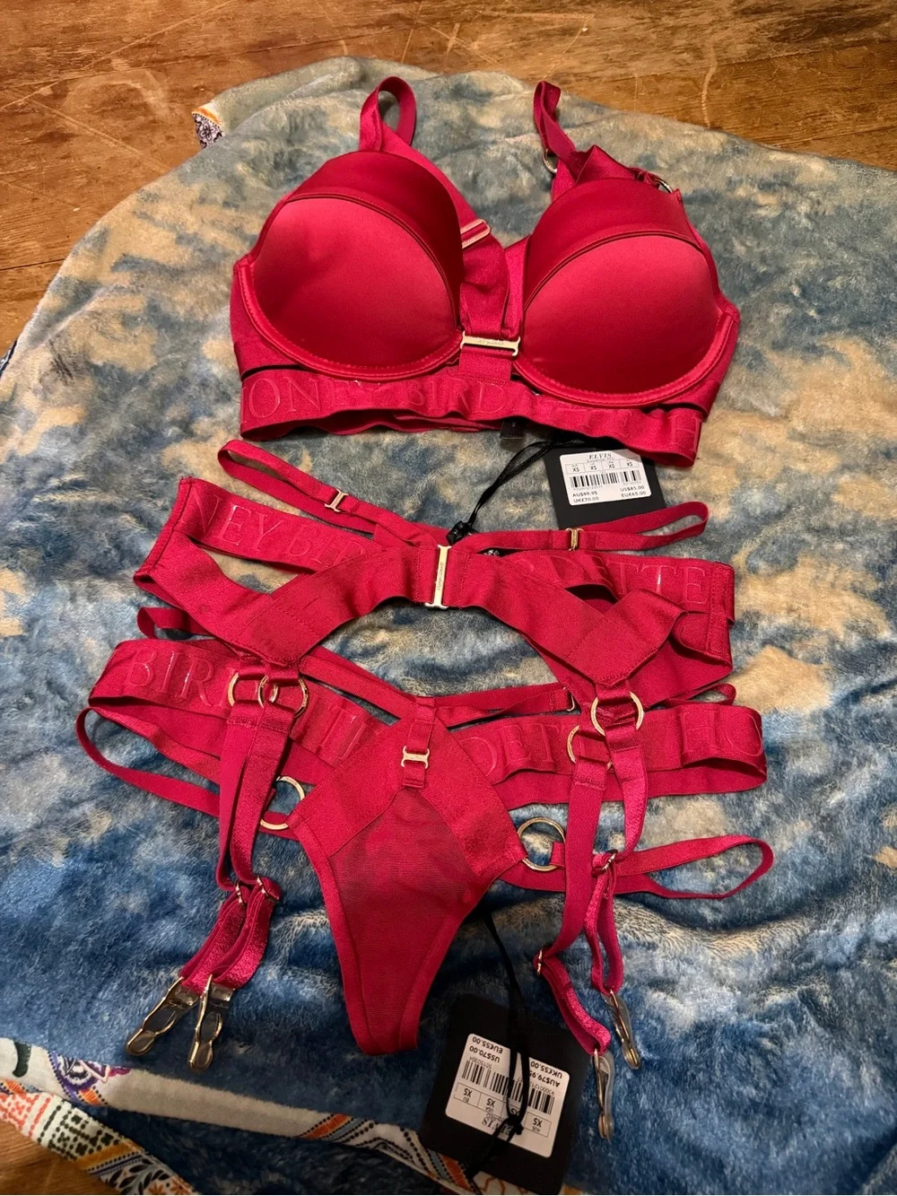 Honey Birdette Elvis strappy lingerie set
